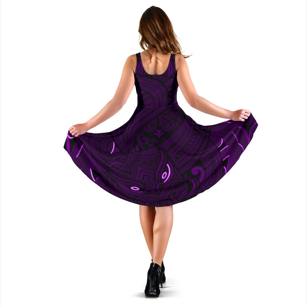 new-zealand-maori-gods-women-midi-dress-tumatauenga-god-of-war-purple