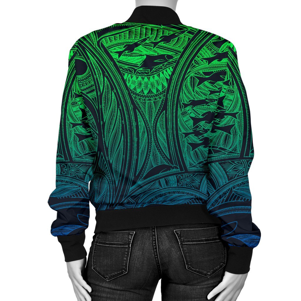 Torres Strait Islanders Women's Bomber Jacket - Ocean Art - Vibe Hoodie Shop