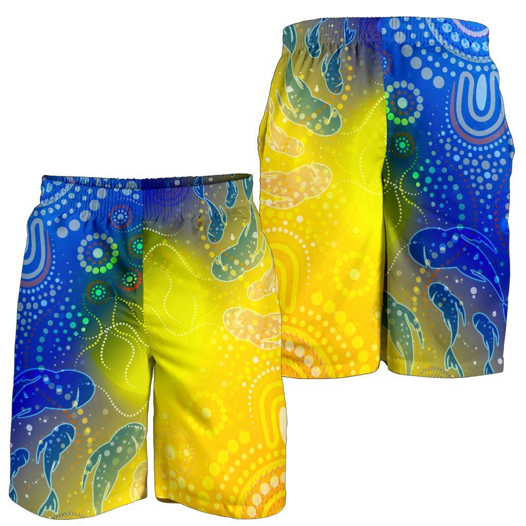 Aboriginal Men's Shorts - Indigenous Fishing - Vibe Hoodie Shop