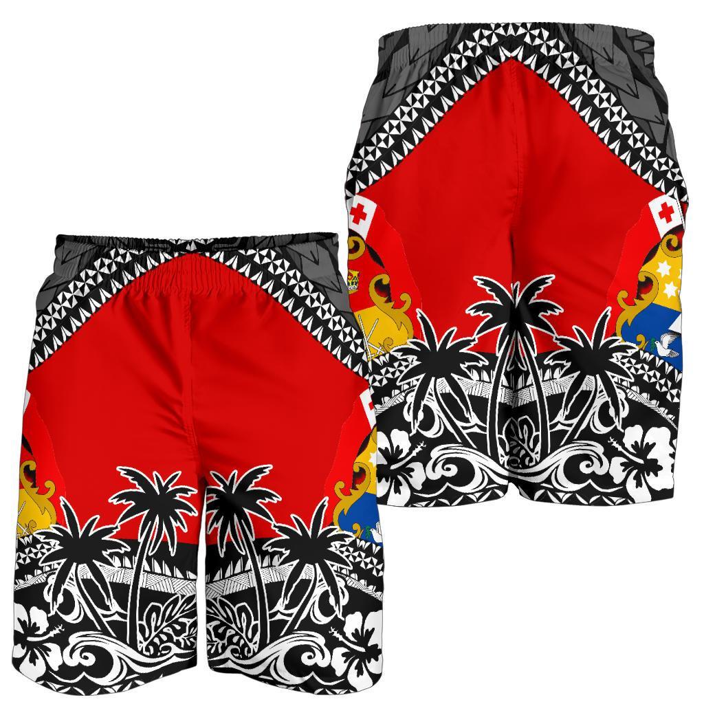 Tonga Men's Shorts Polynesian Style Fall In The Wave - Vibe Hoodie Shop