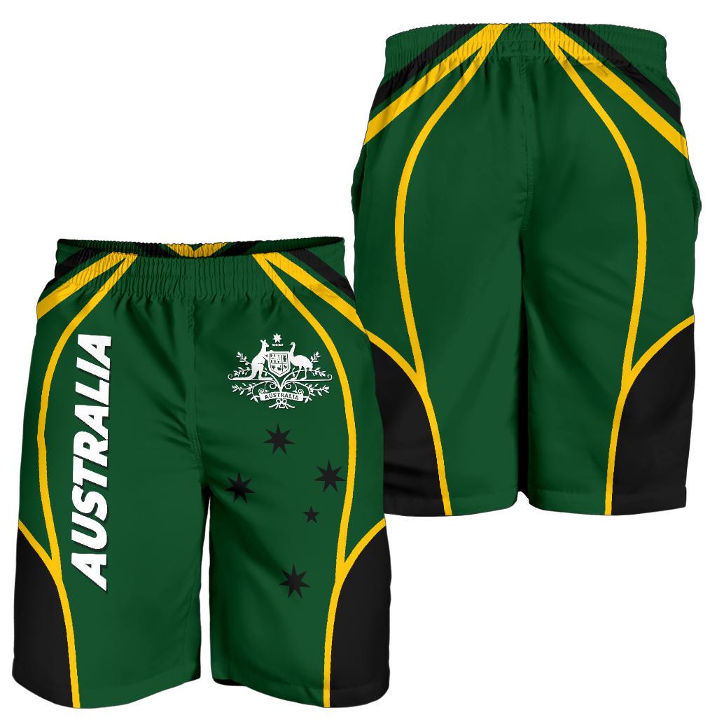 Men's Shorts - Australian Coat Of Arms (Green) Shorts - Vibe Hoodie Shop