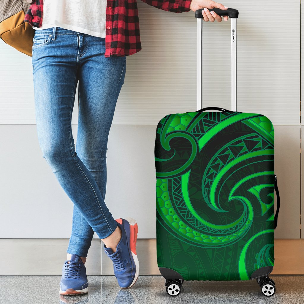 New Zealand Maori Mangopare Luggage Covers Polynesian - Green - Vibe Hoodie Shop