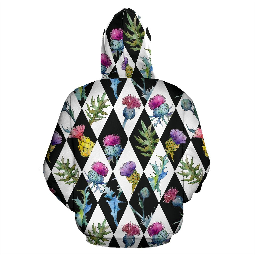 Scotland Hoodie - Neo Thistle Pattern - Vibe Hoodie Shop