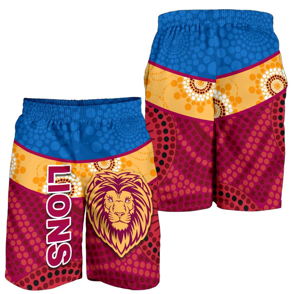 Brisbane Indigenous Men Shorts Proud Lions - Vibe Hoodie Shop