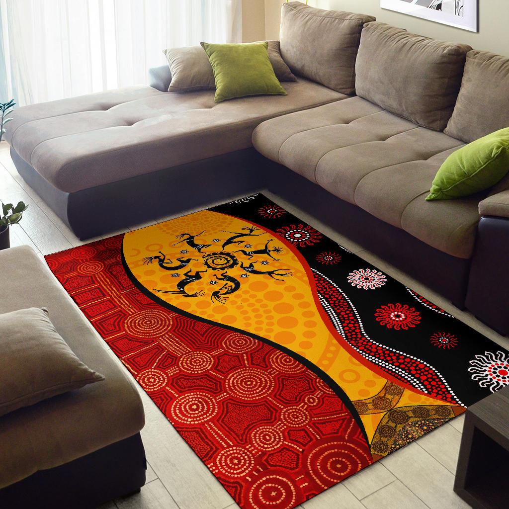 Aboriginal Rugs - Koori Dot Acrylic Paint and Dreamtime Dance - Vibe Hoodie Shop