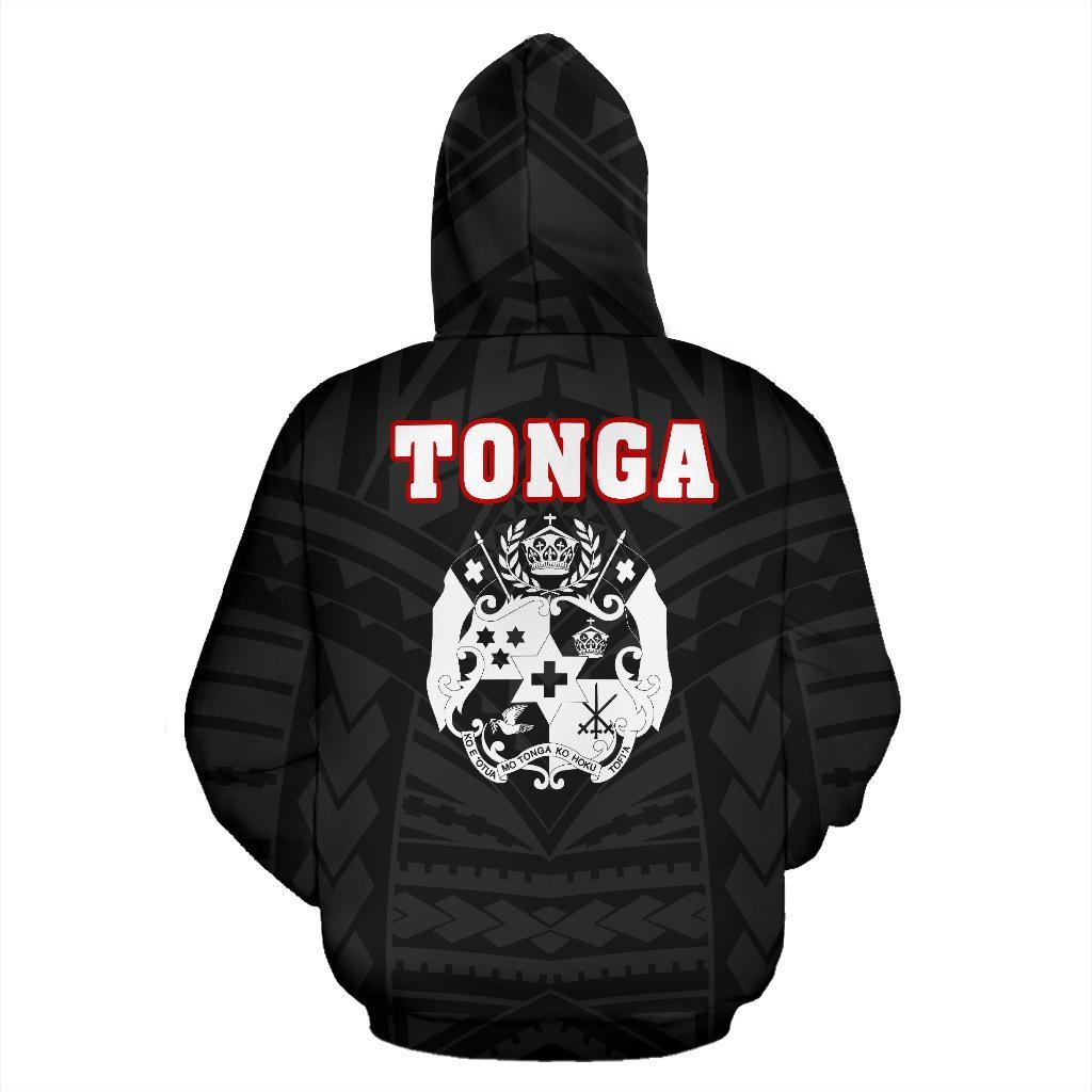 Zip Up Hoodie Tonga Flag Coat Of Arms Polynesian - 01 - Vibe Hoodie Shop