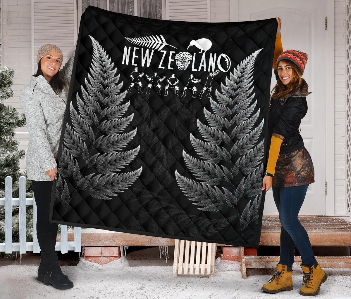 New Zealand Premium Quilt Haka Rugby Exclusive Edition K4 Merchize - Vibe Hoodie Shop