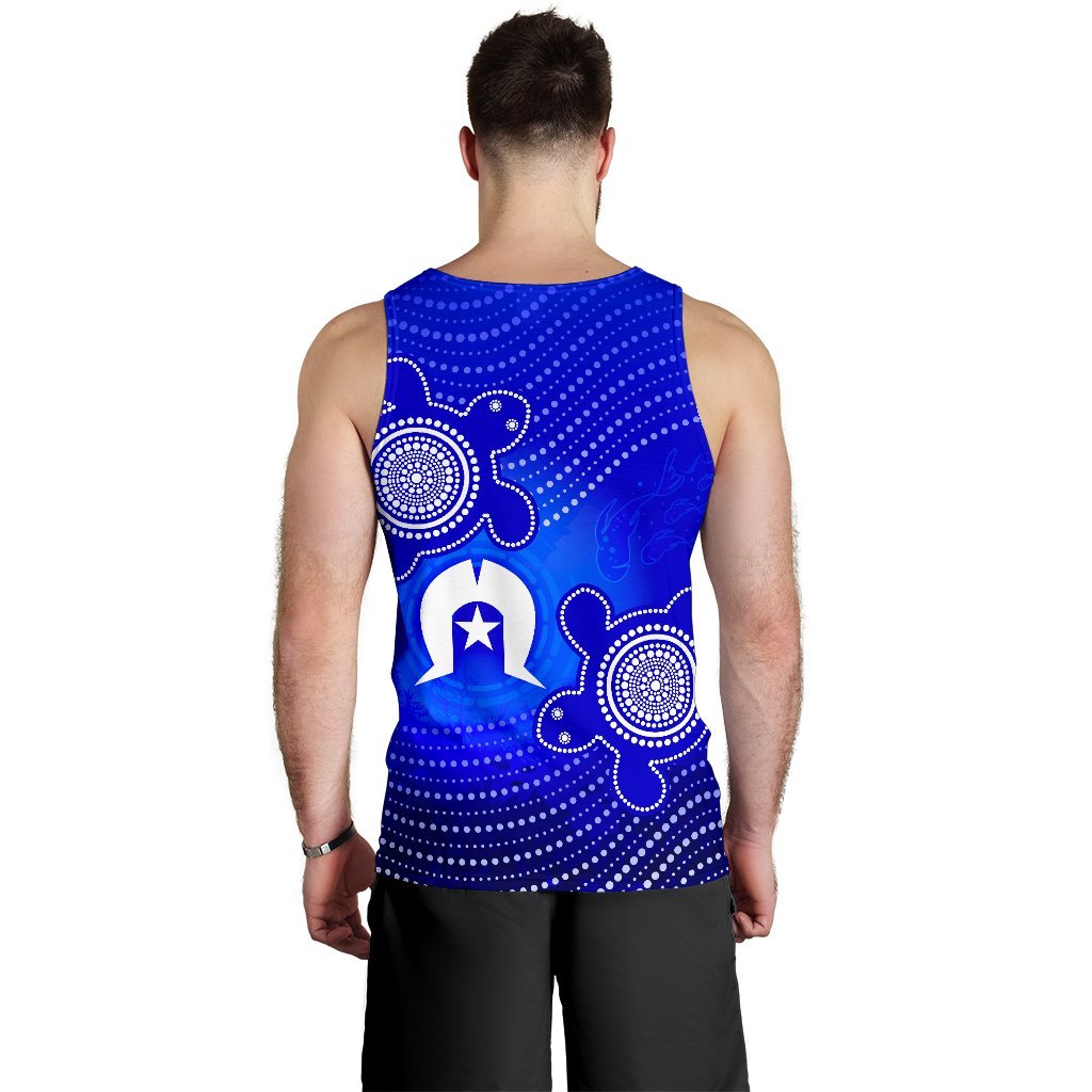 Torres Strait Islanders Men's Tank Top - Torres Symbol With Turtle - Vibe Hoodie Shop