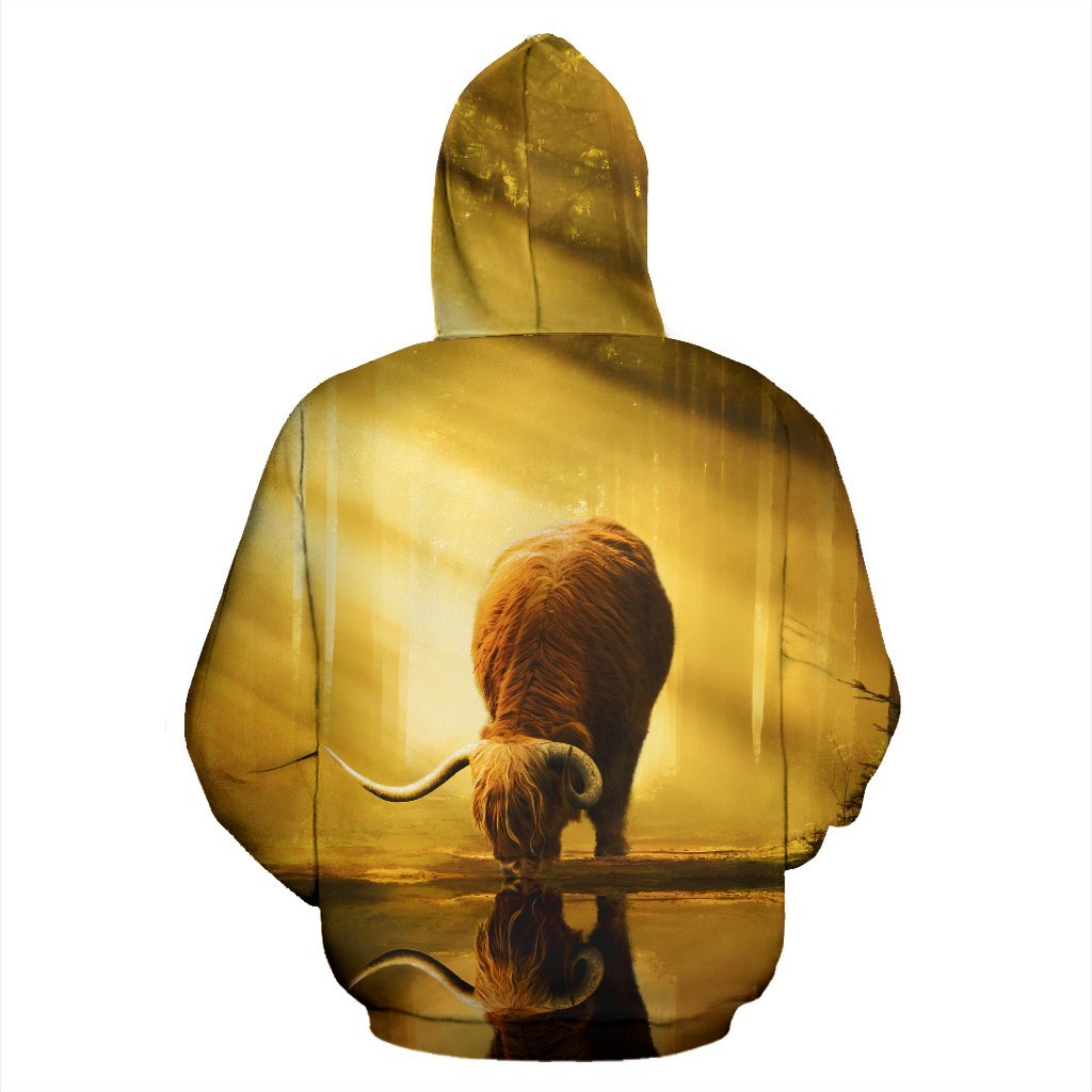 Highland Cow - Scotland Pullover Hoodie - Vibe Hoodie Shop