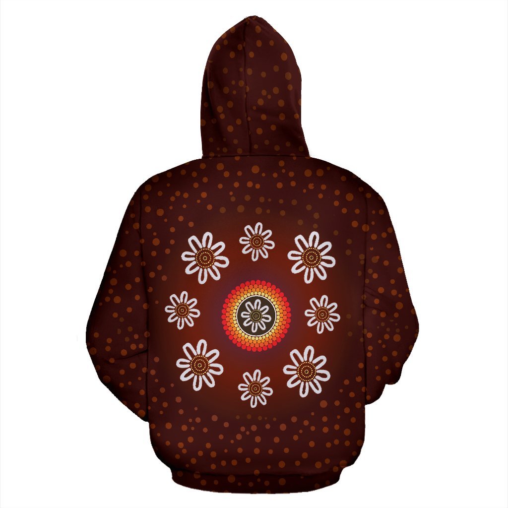 Hoodie - Aboriginal Dot Painting Hoodie Earth - Unisex - Vibe Hoodie Shop