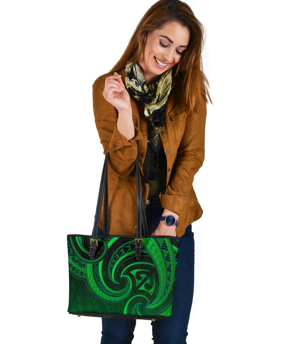 new-zealand-maori-mangopare-small-leather-tote-polynesian-green