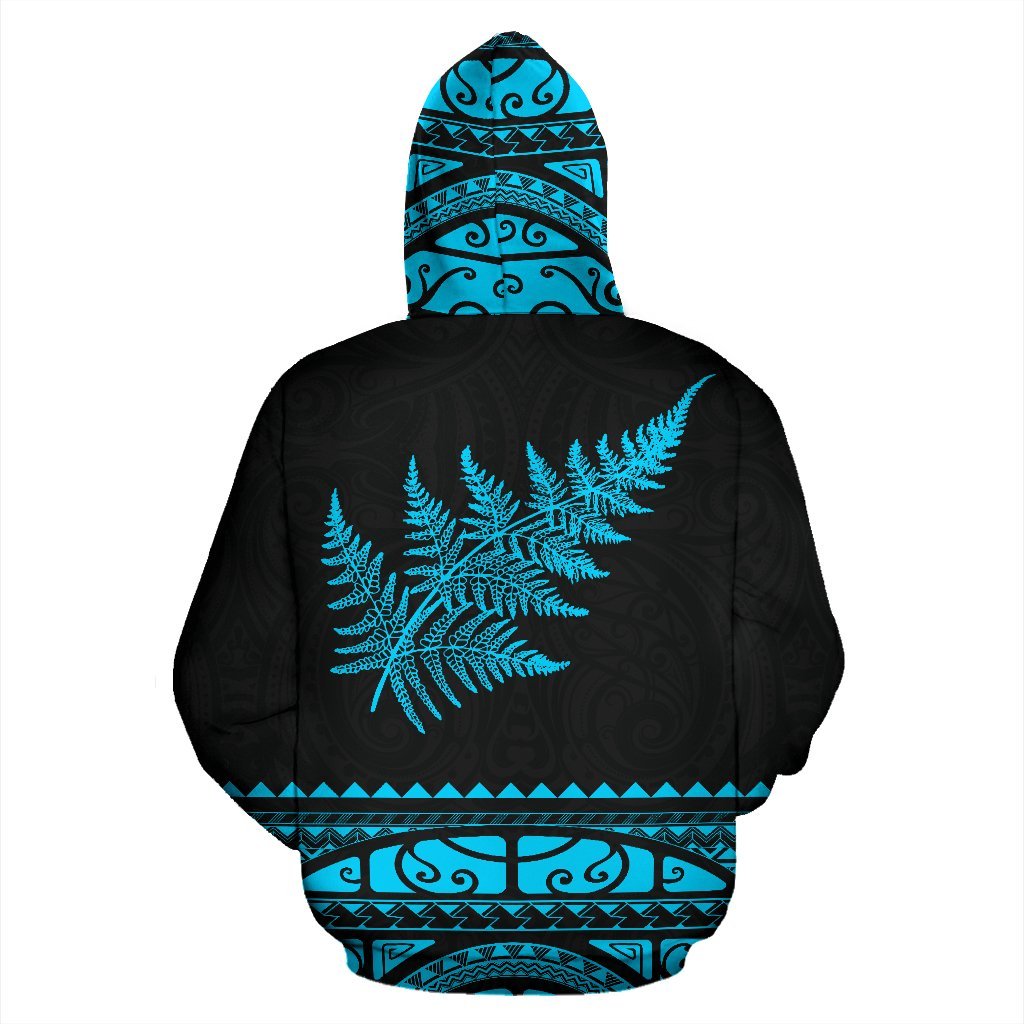 New Zealand Aotearoa Hoodie, Maori Silver Fern Zip Up Medal Version Hoodie - Vibe Hoodie Shop