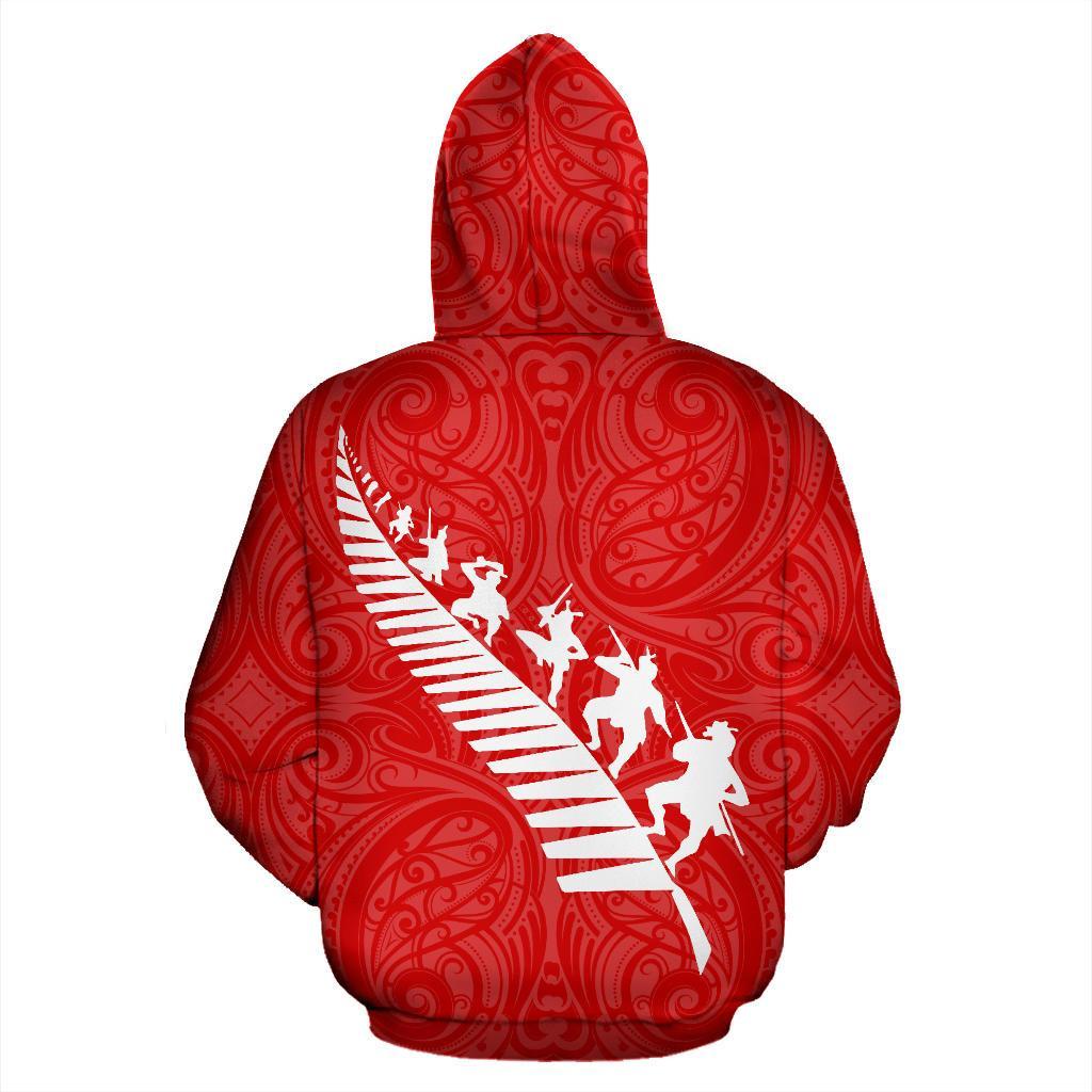 New Zealand Rugby Is In My Blood Zip Hoodie Red - Vibe Hoodie Shop