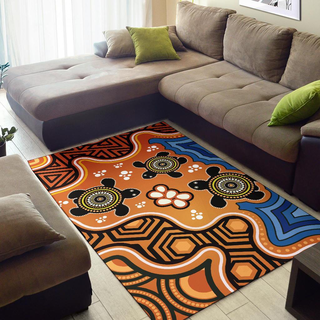 Aboriginal Area Rug - Indigenous Art Patterns Ver04 - Vibe Hoodie Shop