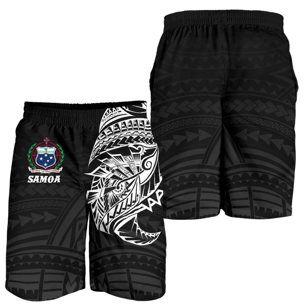 Samoa Tattoo Men Shorts Rugby Style Black - Vibe Hoodie Shop