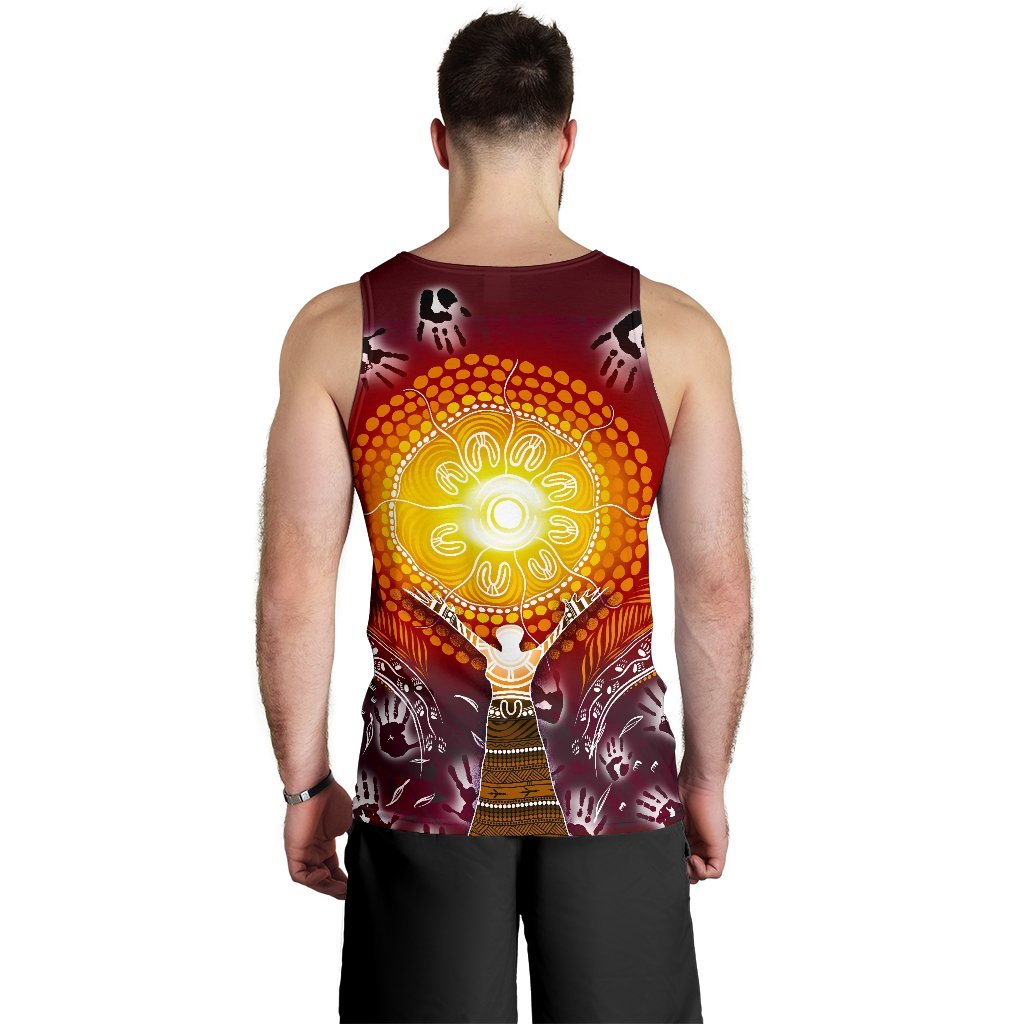 Men's Tank Top - Australian Aboriginal NAIDOC Week - Because Of Her, We Can - Vibe Hoodie Shop