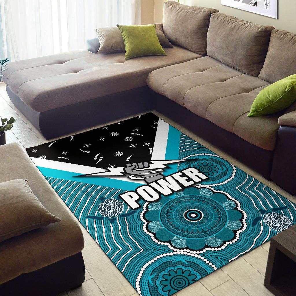 Port Adelaide Area Rug Power - Vibe Hoodie Shop