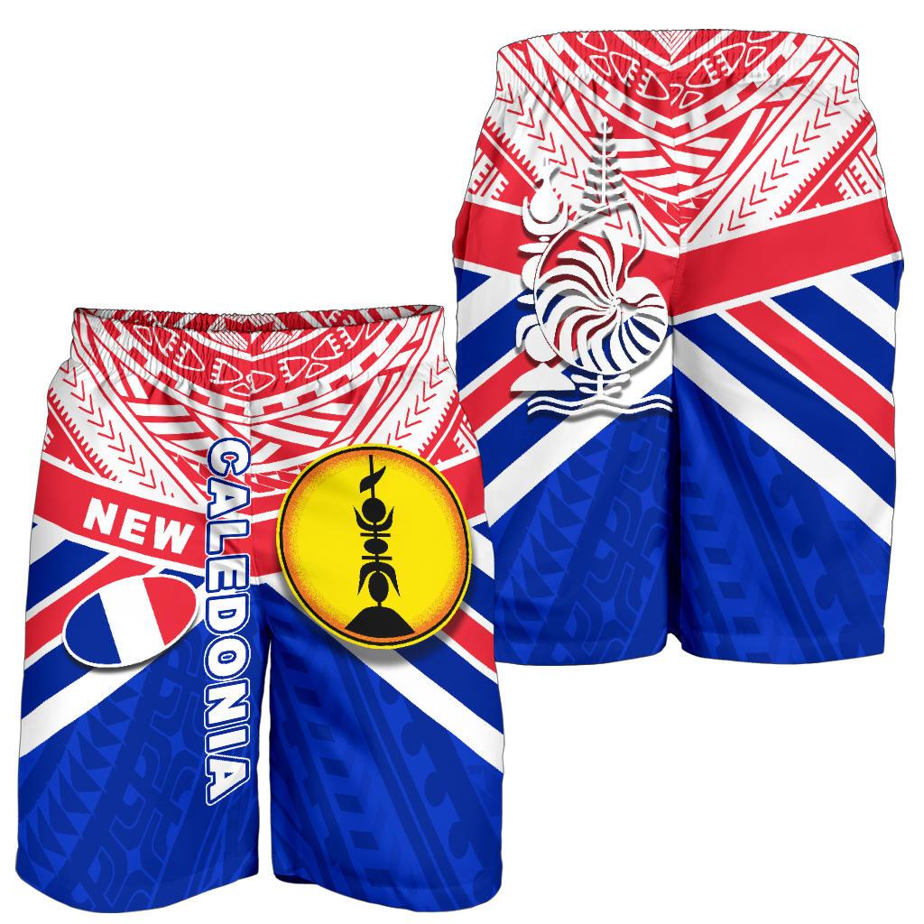 New Caledonia Rugby Men Shorts Polynesian - Vibe Hoodie Shop