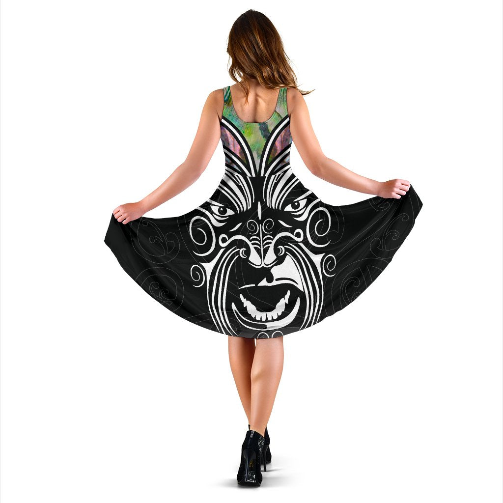 new-zealand-paua-shell-with-maori-face-women-midi-dress