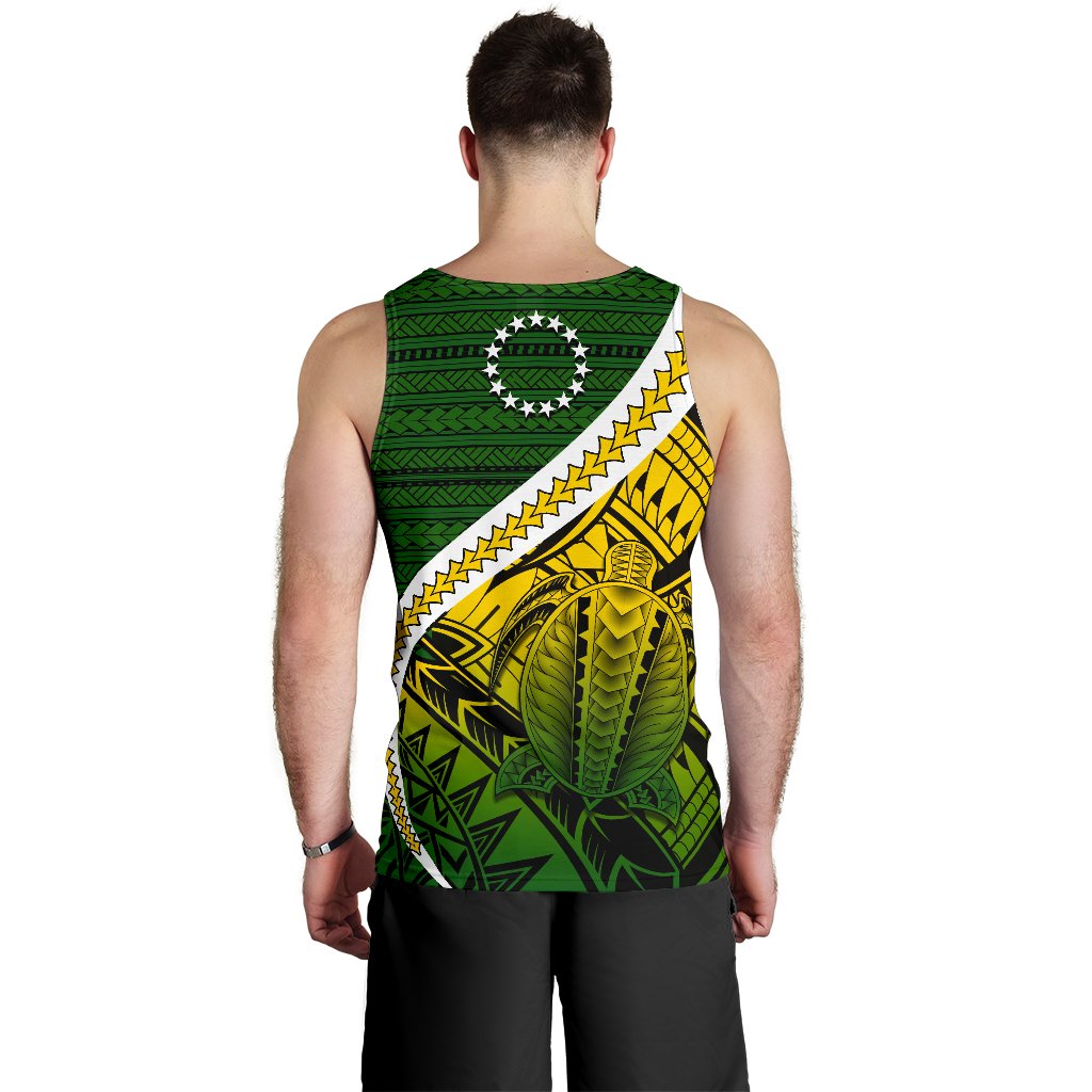 Cook Islands Men Tank Top Style Turtle Rugby - Vibe Hoodie Shop