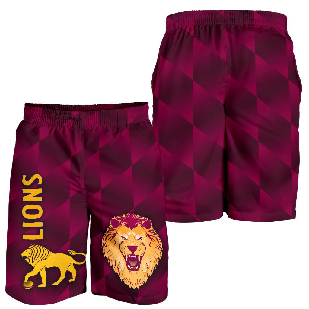 Brisbane Lions Men Shorts Powerful - Vibe Hoodie Shop