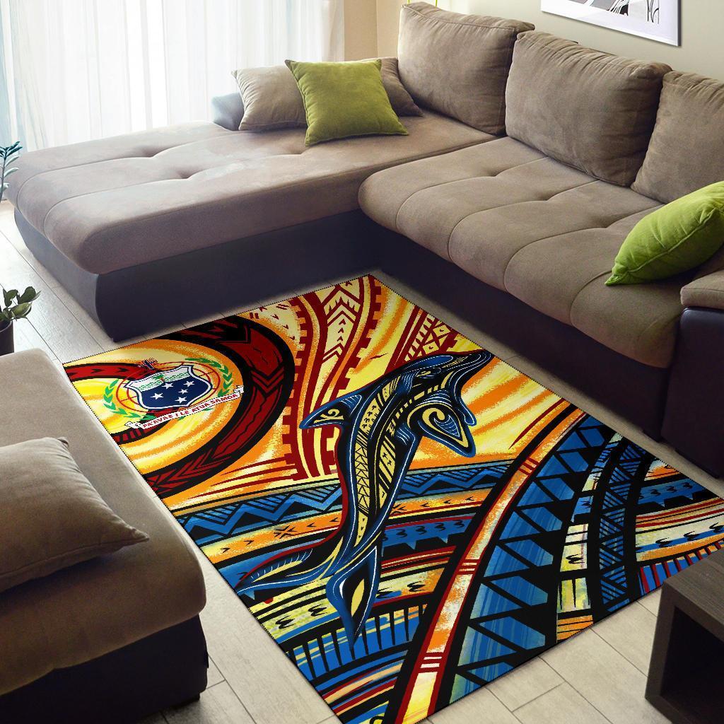 Samoa Area Rug - Dolphin Surfing - Vibe Hoodie Shop