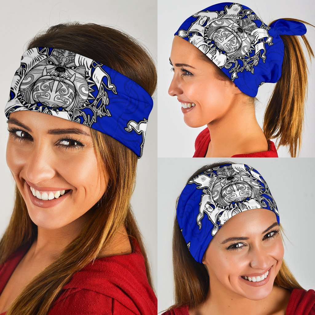 Maori Bulldog Bandana, New Zealand Bandana - Blue - Vibe Hoodie Shop