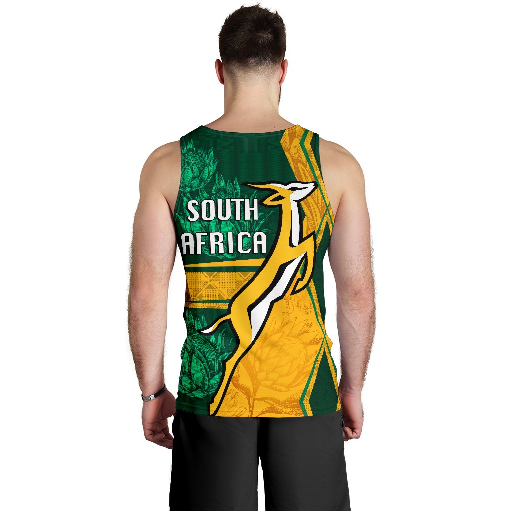 South Africa Men Tank Top Springboks Rugby Be Fancy - Vibe Hoodie Shop