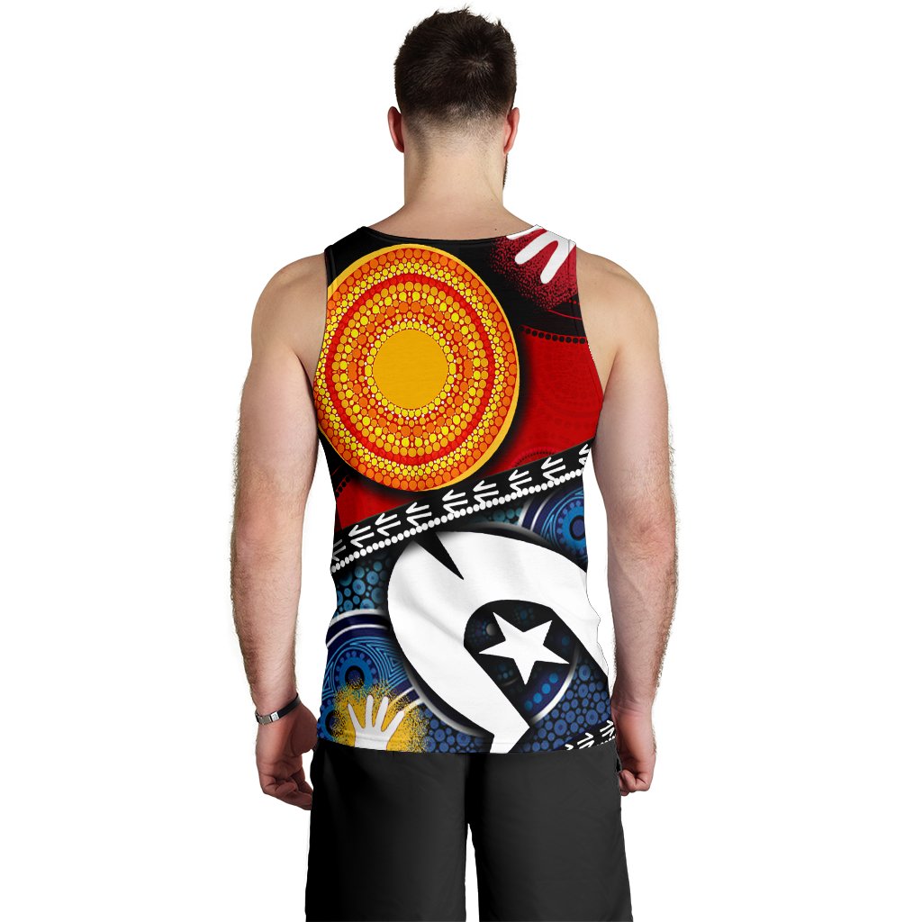 Men's Tank Top - Australian NAIDOC Aboriginal and Torres Strait Islands Flags - Vibe Hoodie Shop