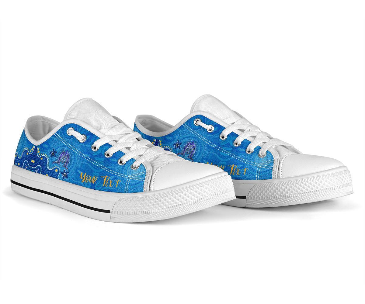 Torres Strait Personalised Low Top Shoes - Dhari And Turtle - Vibe Hoodie Shop