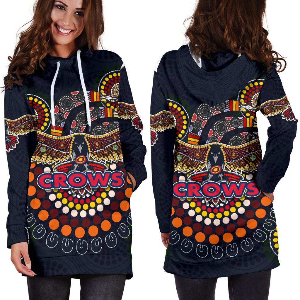 Adelaide Hoodie Dress Indigenous Crows - Vibe Hoodie Shop