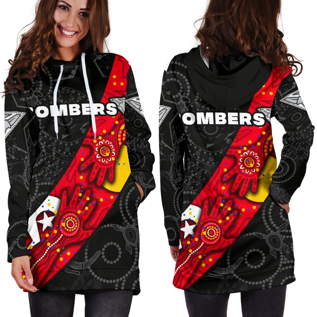 Bombers NAIDOC Week Women's Hoodie Dress Essendon Ingenious - Vibe Hoodie Shop