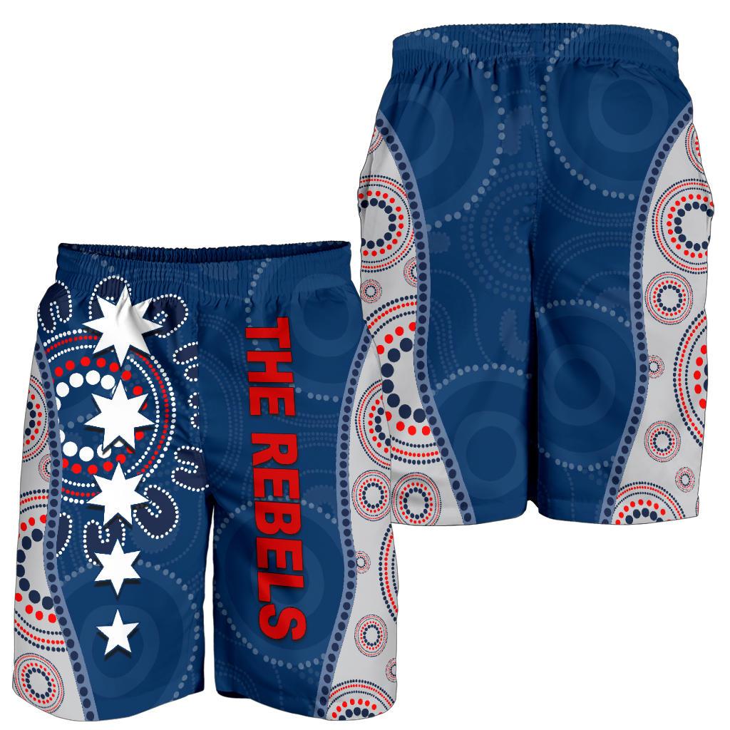 Melbourne Rebels All Over Print Men's Shorts Aboriginal - Vibe Hoodie Shop