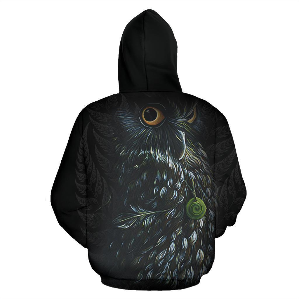 Maori Morepork New Zealand Hoodie - Vibe Hoodie Shop