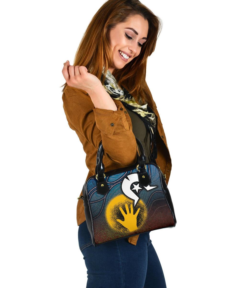 Aboriginal Shoulder Handbag - Aboriginal and Torres Strait Islanders Flag - Vibe Hoodie Shop