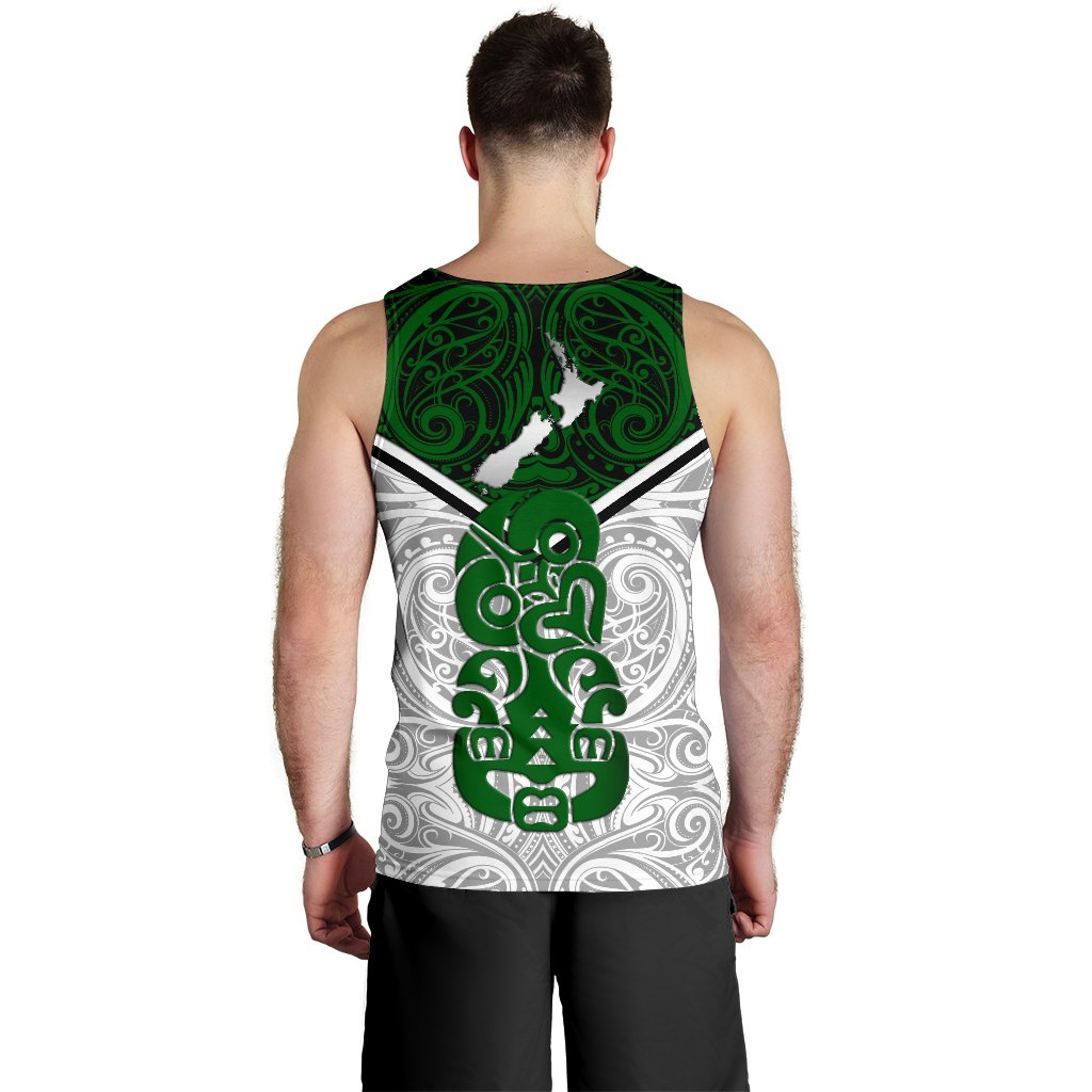 New Zealand Maori Rugby Men Tank Top Pride Version - White - Vibe Hoodie Shop