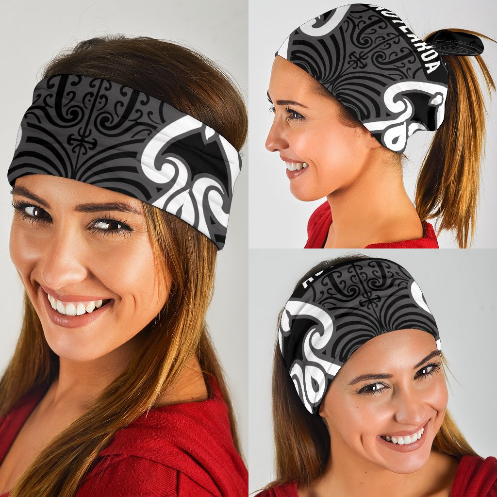 Maori Moko Bandana Aotearoa Silver Fern - Vibe Hoodie Shop