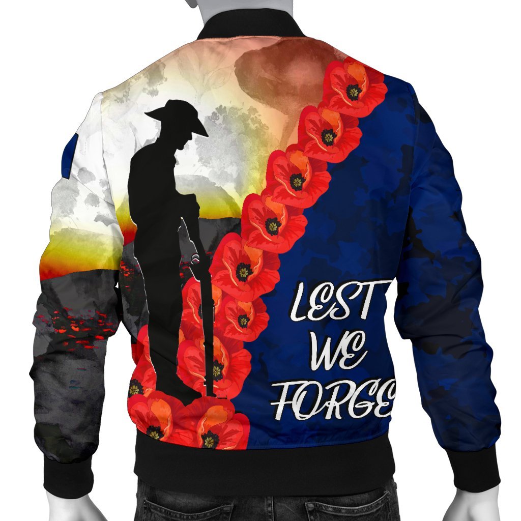 ANZAC Lest We Forget Men's Bomber Jacket - All Gave Some, Some Gave All - - Vibe Hoodie Shop