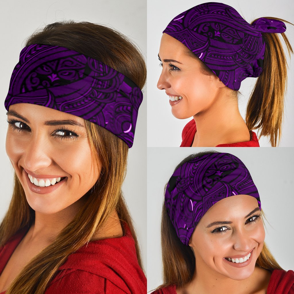 New Zealand Bandana 3 Pack, Maori Gods Tumatauenga (God of War) - Purple - Vibe Hoodie Shop