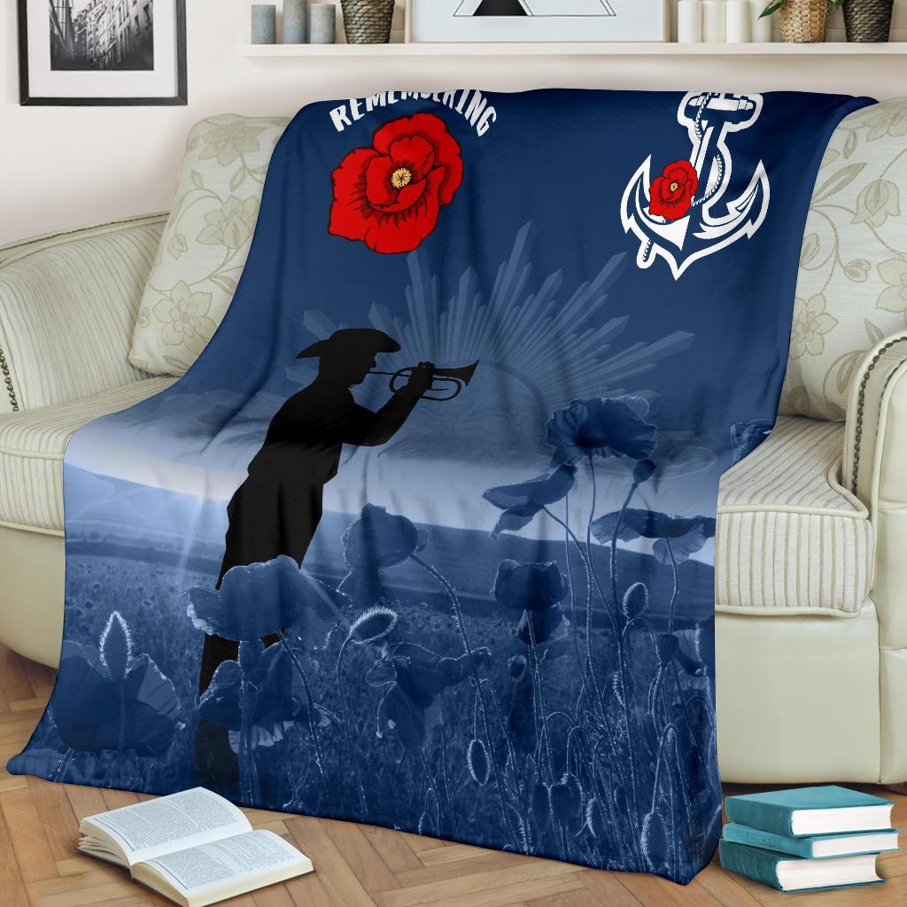 Australia Navy ANZAC Premium Blanket - Remembering Our Heroes - Vibe Hoodie Shop