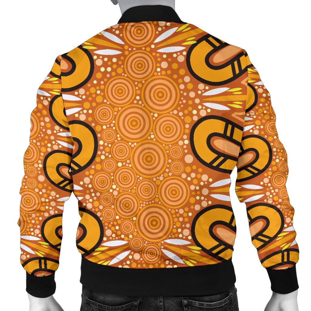 Aboriginal Men's Bomber Jacket - Indigenous Art Patterns Ver03 - Vibe Hoodie Shop