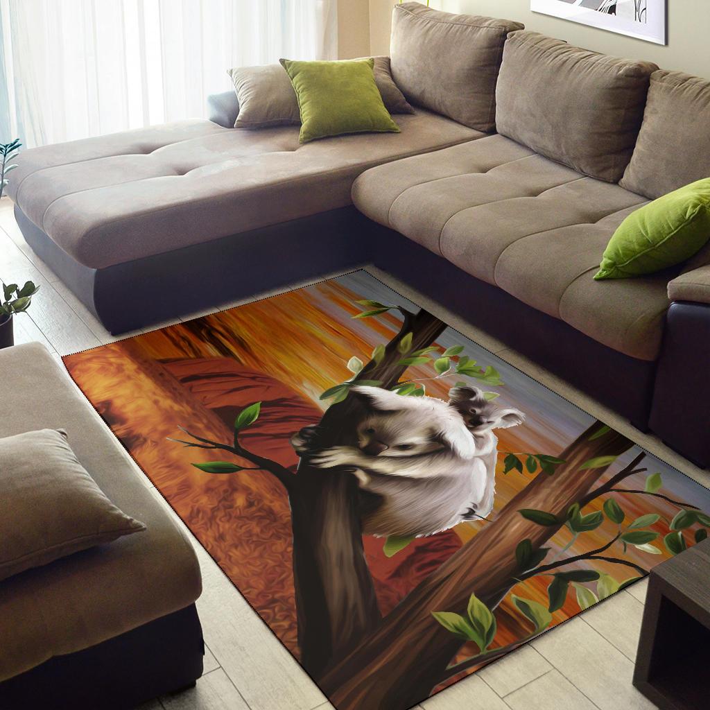 Area Rug - Koala Rug Uluru Sunset Landscape Art - Vibe Hoodie Shop