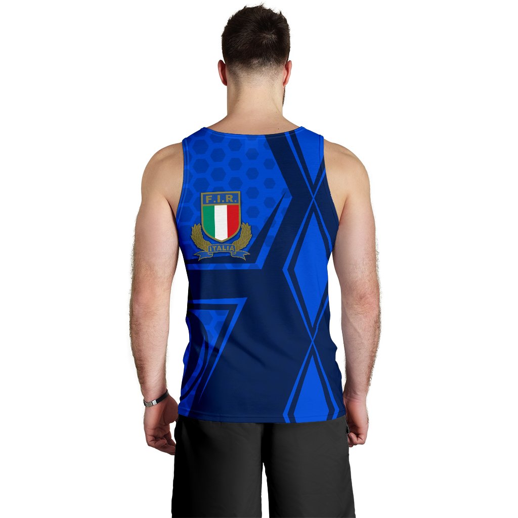 Italy Rugby Men's Tank Top Gli Azzurri Vibes - Vibe Hoodie Shop