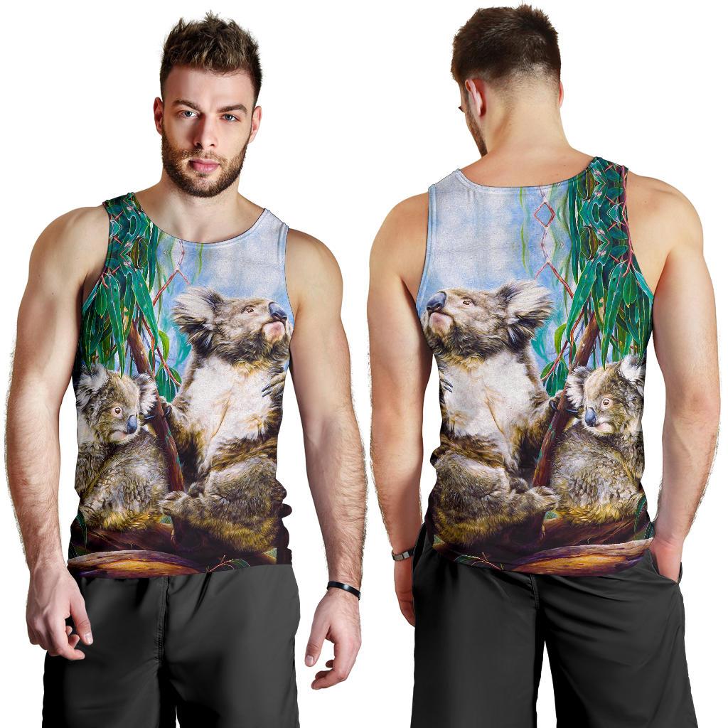 Tank Top - Koala And Joey Tank 3D Art - Men - Vibe Hoodie Shop