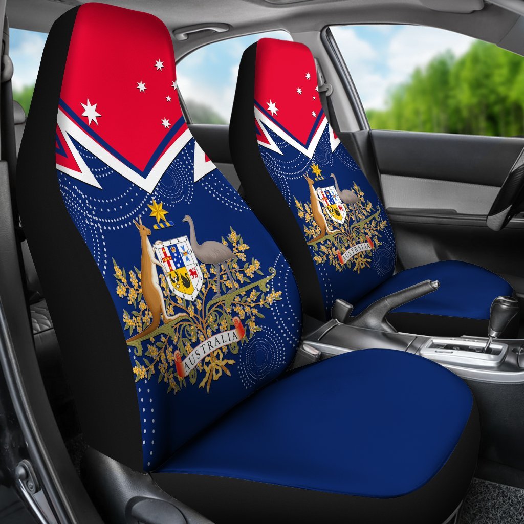 Car Seat Covers - Australian Coat Of Arms Flag Color - Vibe Hoodie Shop