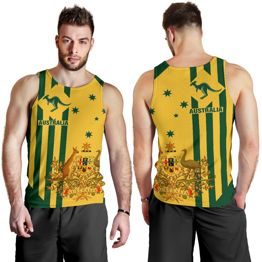 Men's Tank Top - Australia Kangaroo Sign National Color - Vibe Hoodie Shop