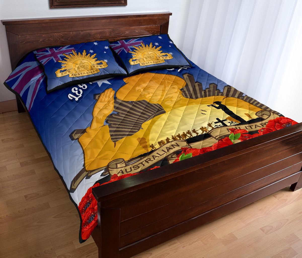 Quilt Bed Set - Australia ANZAC Day 2020 And Soldiers - Vibe Hoodie Shop