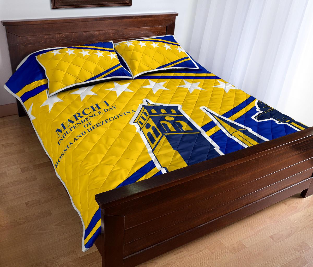 Quilt Bed Set - Bosnia and Herzegovina - Vibe Hoodie Shop