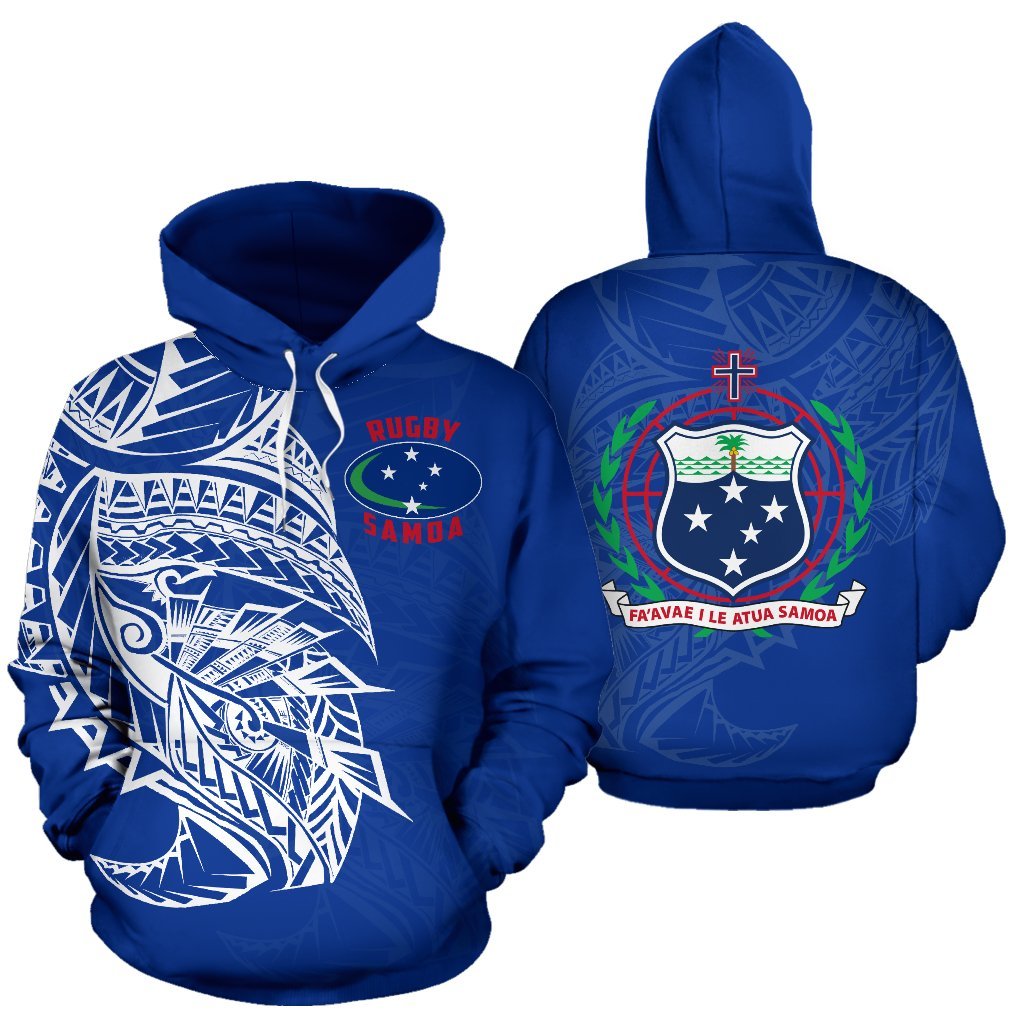 Samoa Rugby Hoodie Blue - Vibe Hoodie Shop