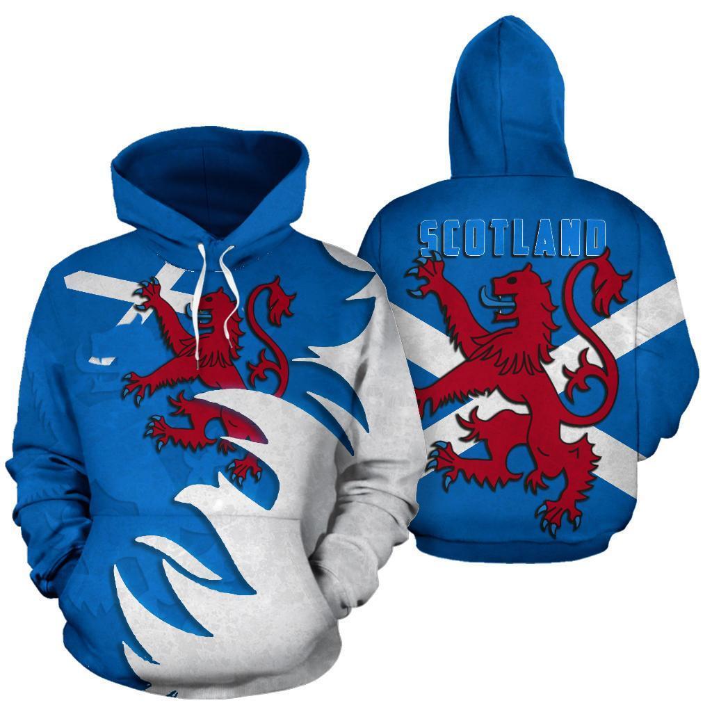 Scotland Hoodie Scottish Lion All Over Hoodie Lion Hair Style - Vibe Hoodie Shop